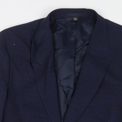 Mens UK Size 42 Marks and Spencer Regular Blue Suit Jacket