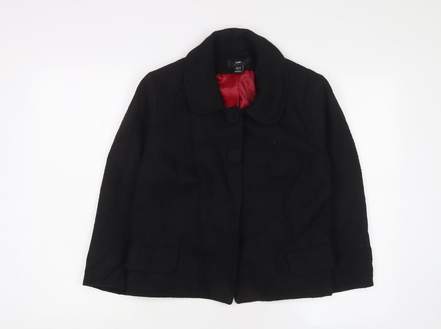 Womens UK Size 14 H&M Black Jacket