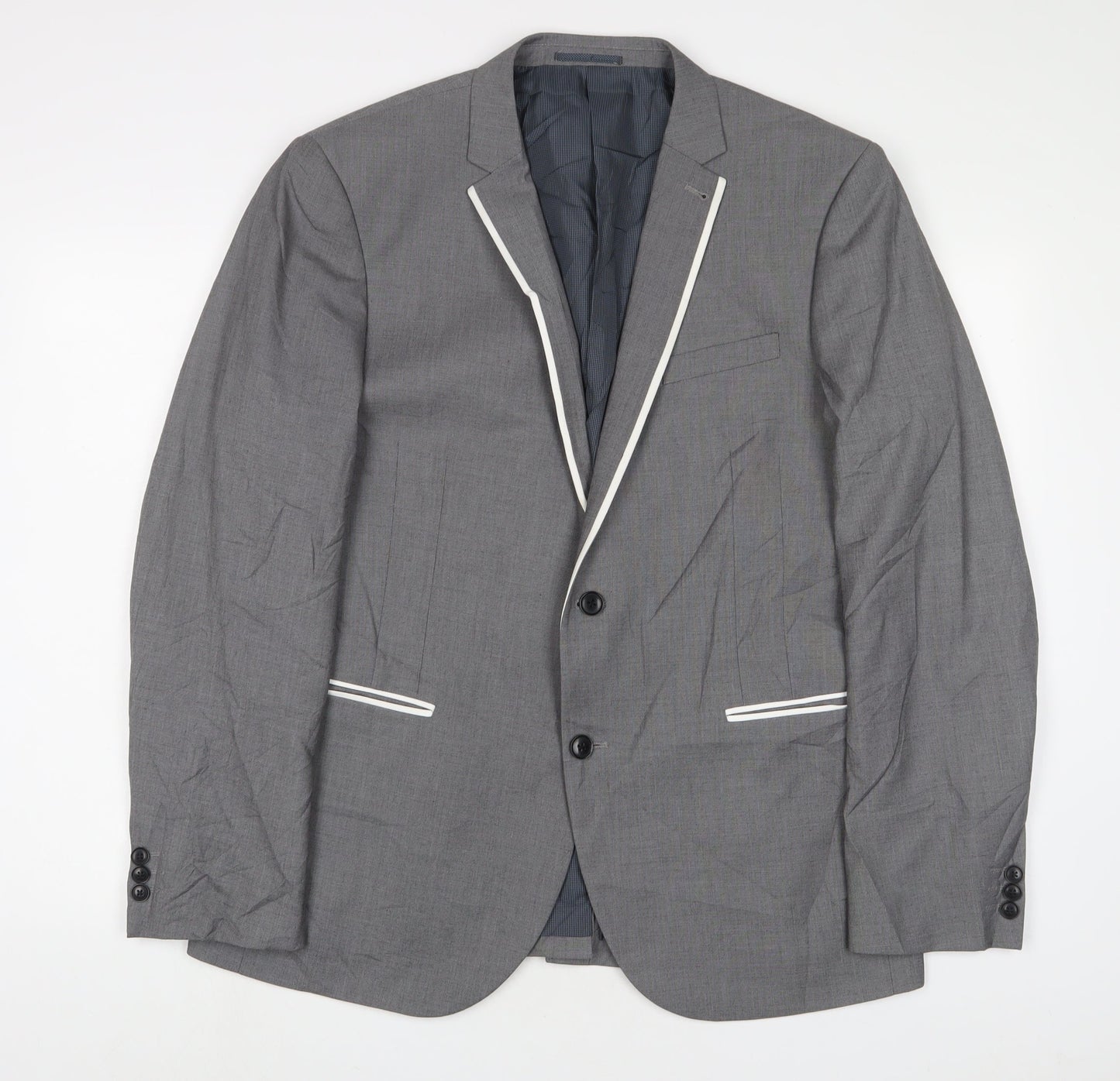 Mens UK Size 44 NEXT Regular Grey Suit Jacket