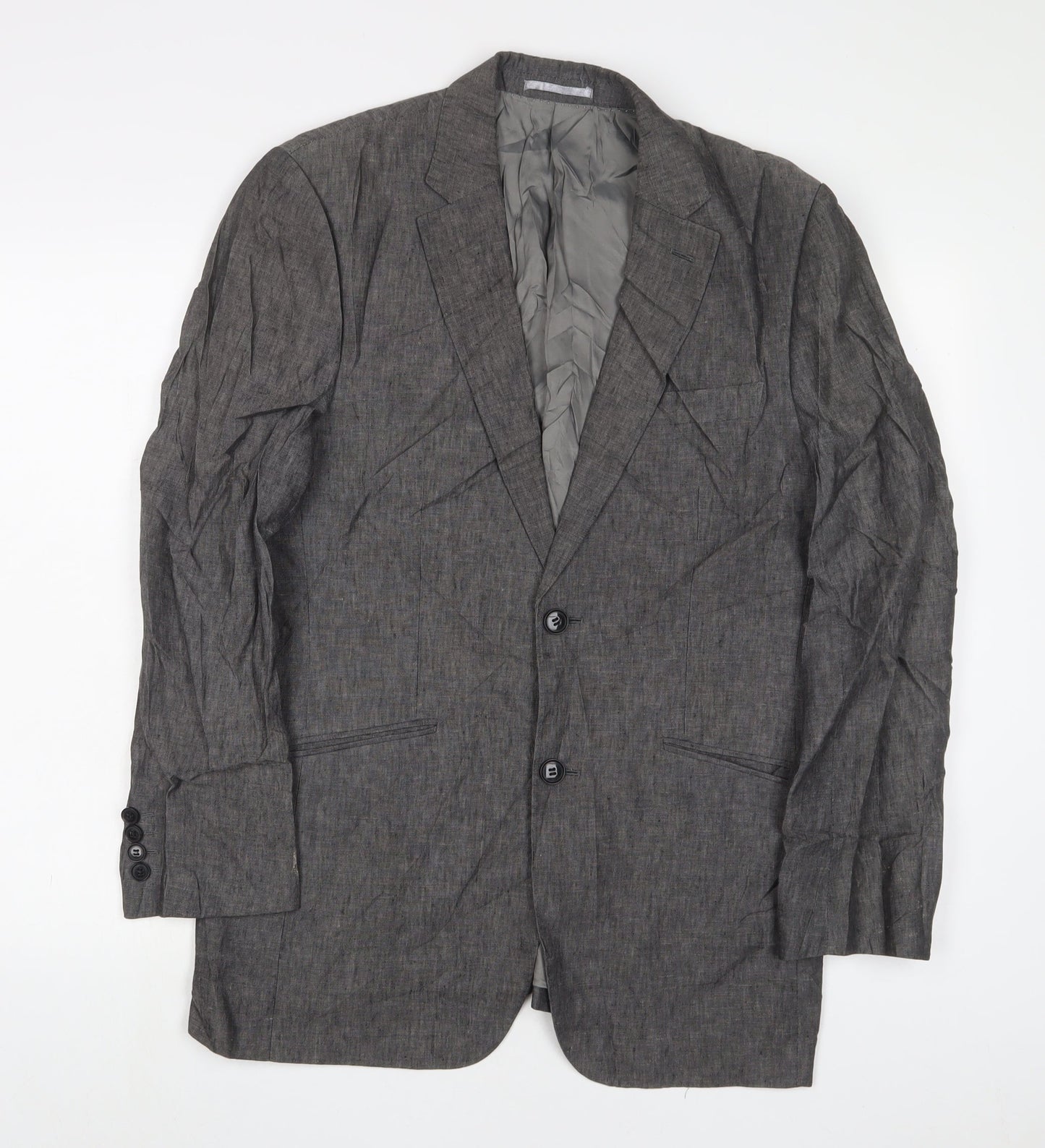 Mens UK Size 38 Blazer Regular Grey Suit Jacket