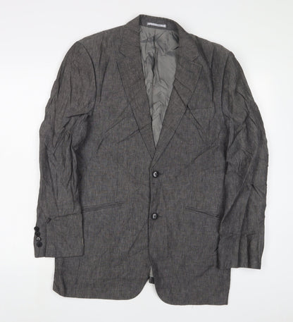Mens UK Size 38 Blazer Regular Grey Suit Jacket