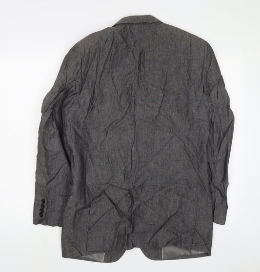 Mens UK Size 38 Blazer Regular Grey Suit Jacket