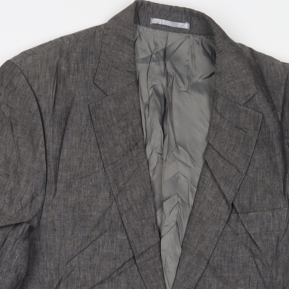 Mens UK Size 38 Blazer Regular Grey Suit Jacket