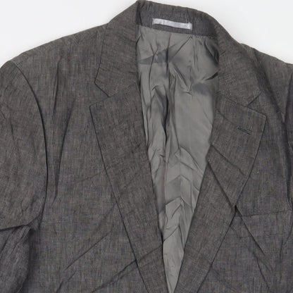 Mens UK Size 38 Blazer Regular Grey Suit Jacket