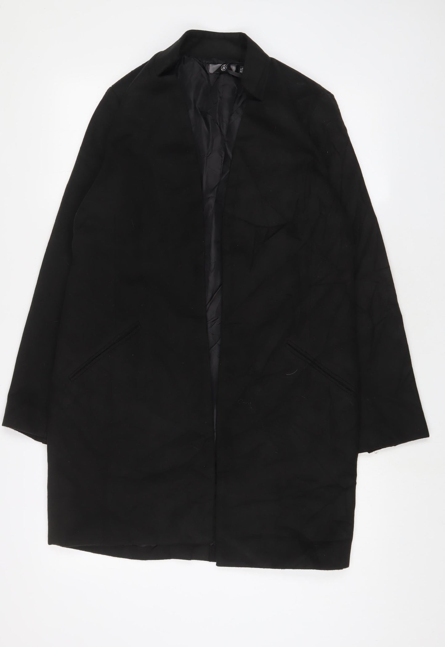 Womens UK Size 8 Marks and Spencer Black Overcoat