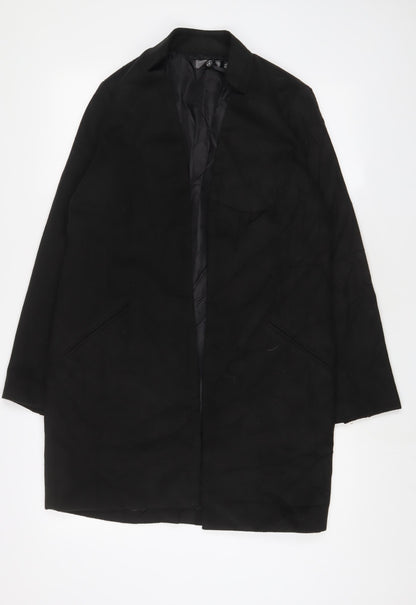 Womens UK Size 8 Marks and Spencer Black Overcoat