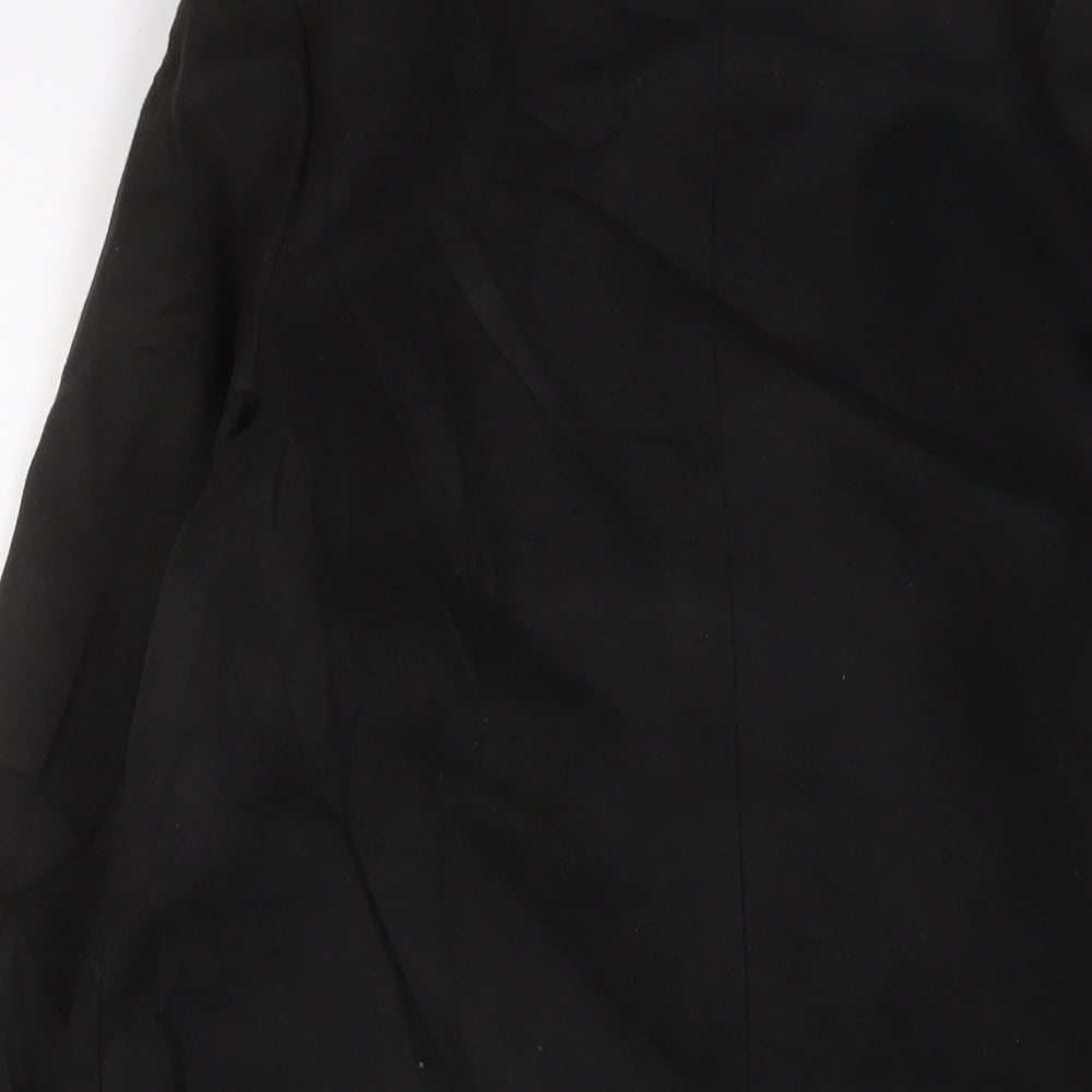 Womens UK Size 8 Marks and Spencer Black Overcoat