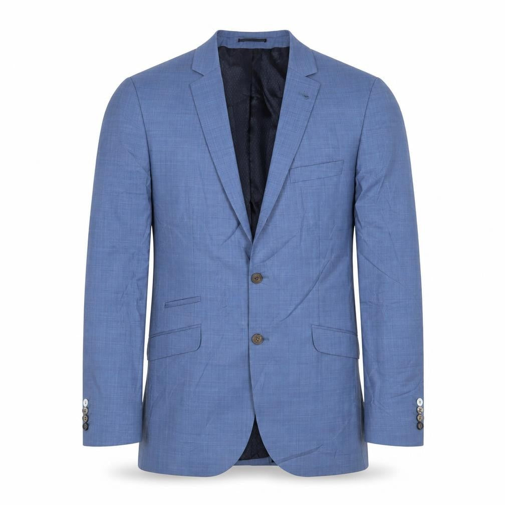 Mens UK Size 42 River Island Regular Blue Suit Jacket
