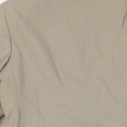 WHITE LOCKS Mens Beige Polyester Jacket Suit Jacket Size 40 Regular
