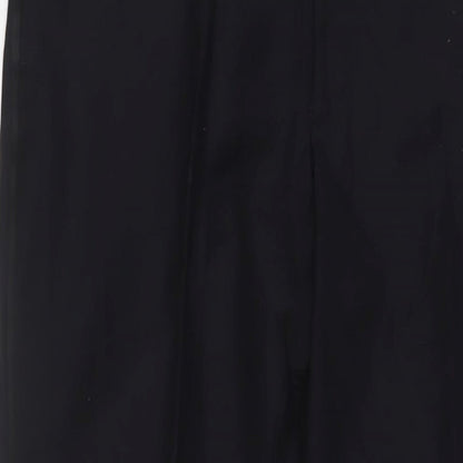 NEXT Mens Black Polyester Trousers Size 38 in L30 in Regular Hook & Eye