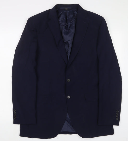 Mens UK Size 40 Marks and Spencer Regular Blue Suit Jacket