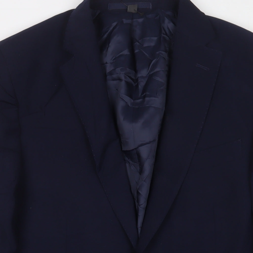 Mens UK Size 40 Marks and Spencer Regular Blue Suit Jacket