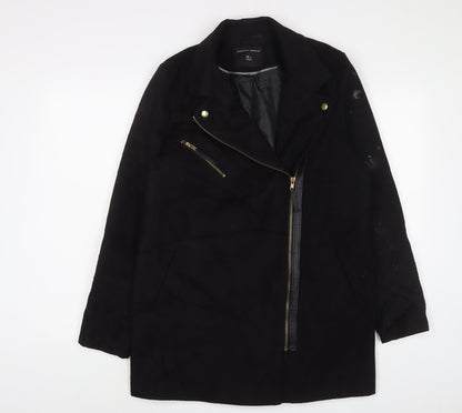 Womens UK Size 12 Dorothy Perkins Black Overcoat