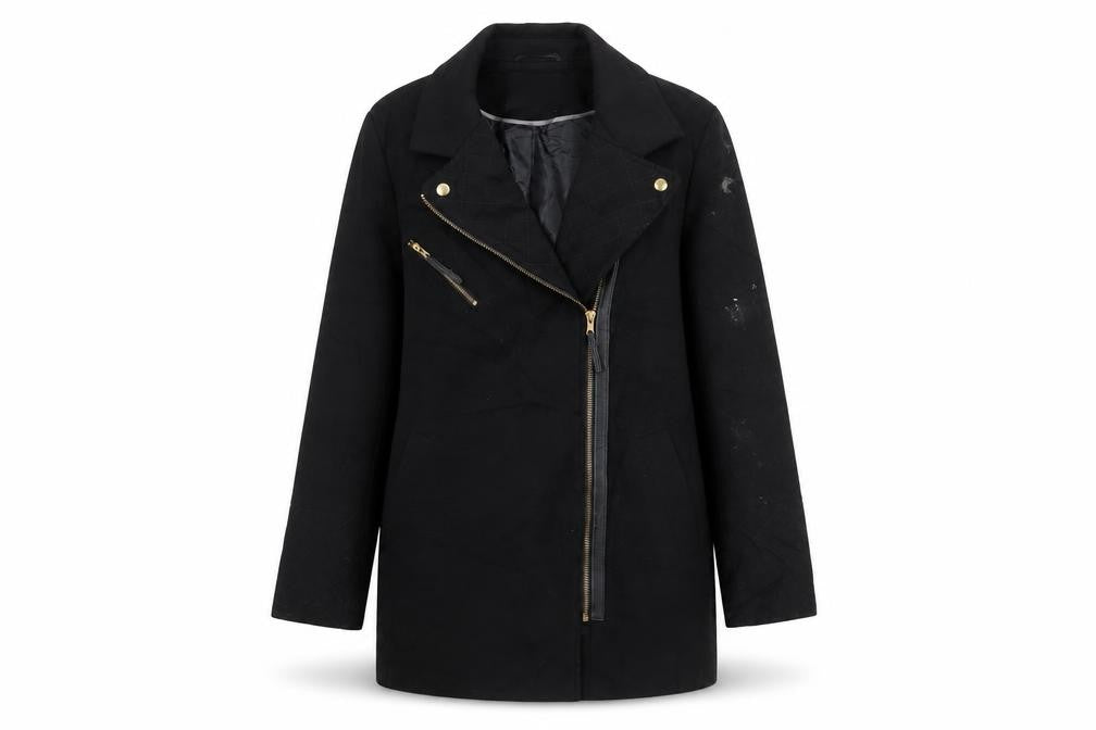 Womens UK Size 12 Dorothy Perkins Black Overcoat