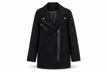 Womens UK Size 12 Dorothy Perkins Black Overcoat