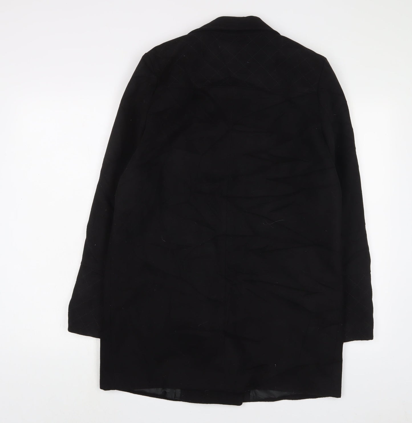 Womens UK Size 12 Dorothy Perkins Black Overcoat