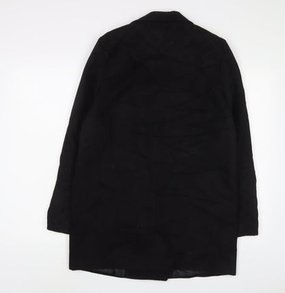 Womens UK Size 12 Dorothy Perkins Black Overcoat