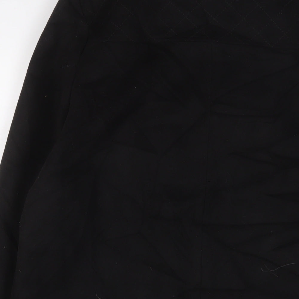 Womens UK Size 12 Dorothy Perkins Black Overcoat