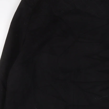 Womens UK Size 12 Dorothy Perkins Black Overcoat