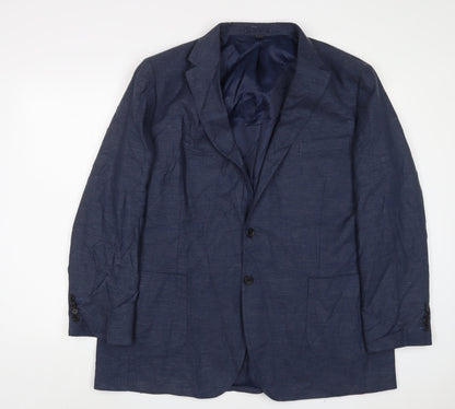 Mens UK Size 48 Marks and Spencer Regular Blue Suit Jacket