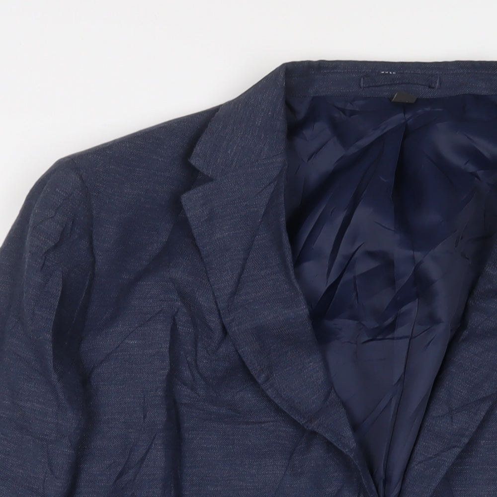 Mens UK Size 48 Marks and Spencer Regular Blue Suit Jacket
