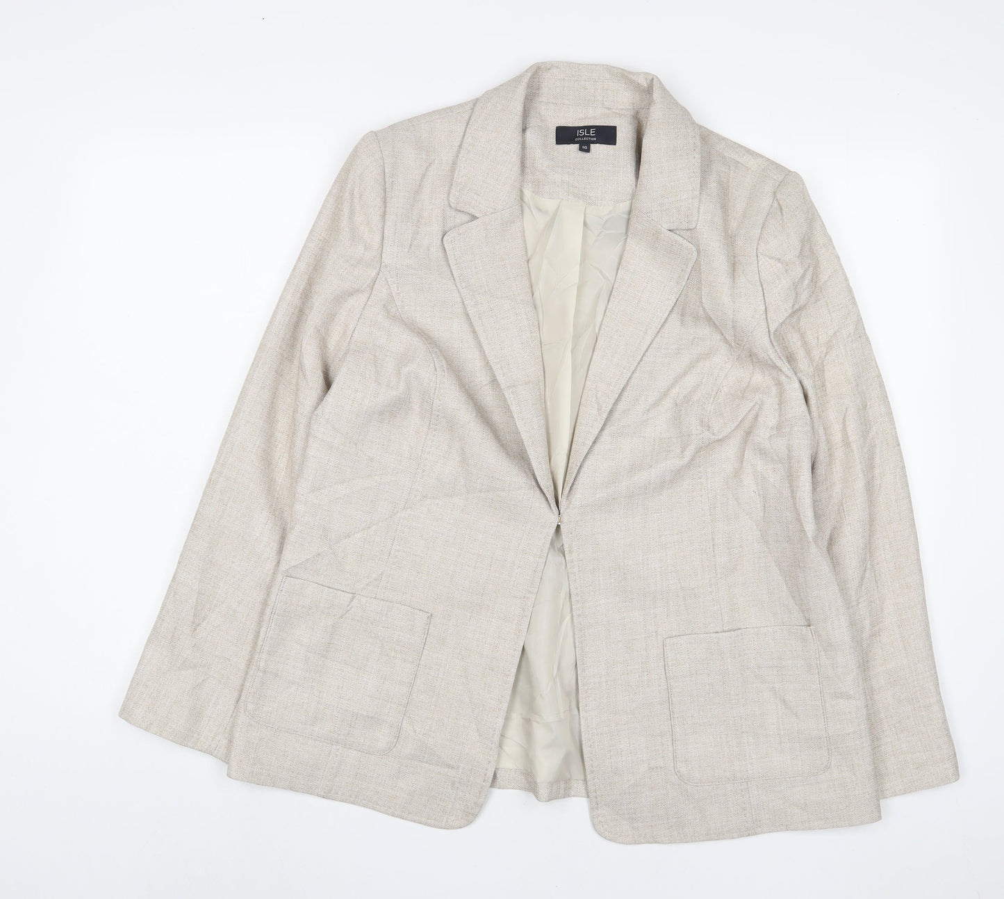 Womens UK Size 16 EWM Beige Jacket