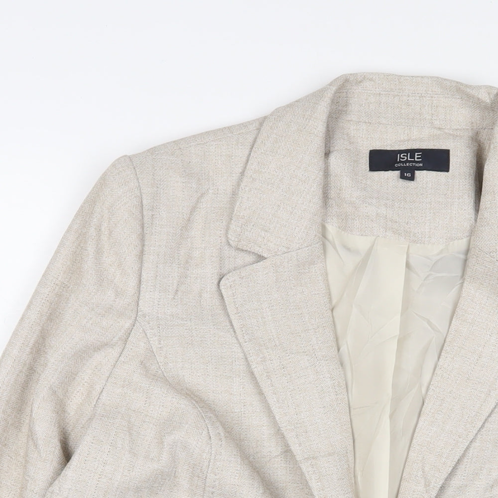 Womens UK Size 16 EWM Beige Jacket