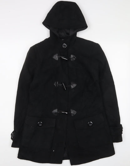 Womens UK Size 10 BHS Black Overcoat