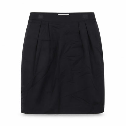 Malene Birger Womens Black Wool A-Line Skirt Size 8 Zip