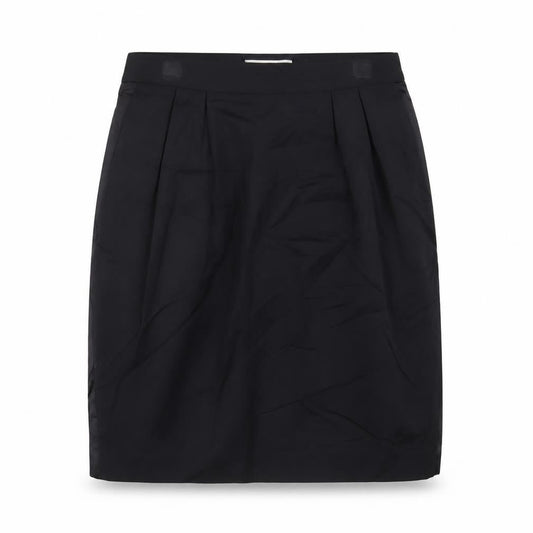 Malene Birger Womens Black Wool A-Line Skirt Size 8 Zip