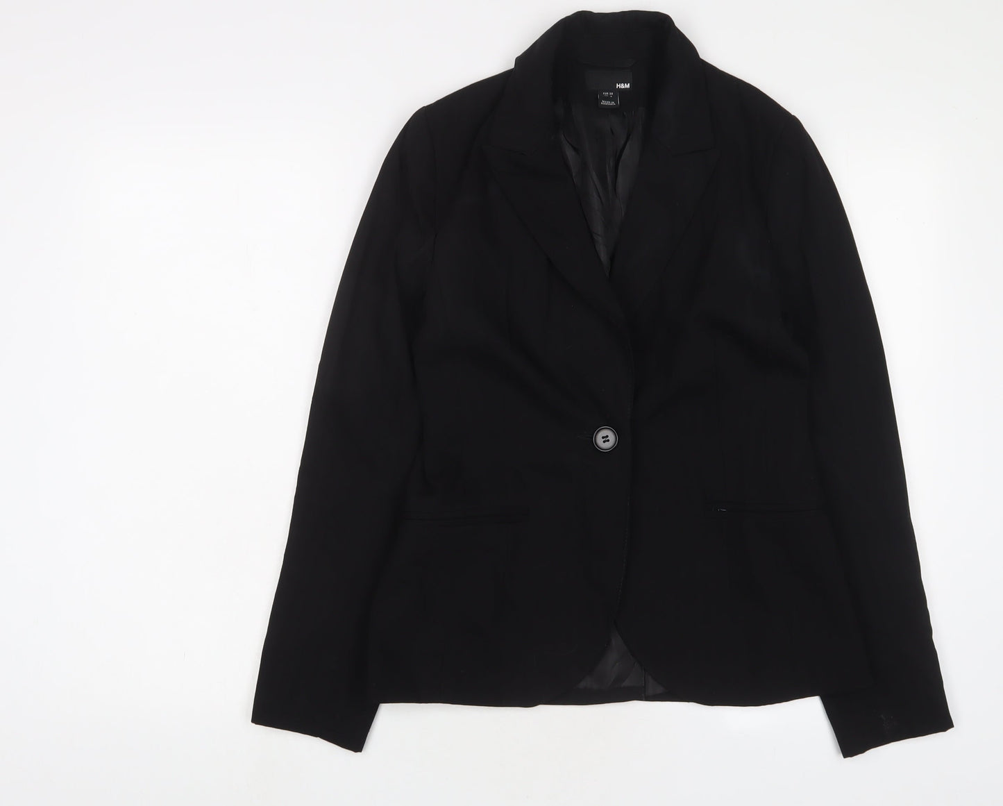 Womens UK Size 10 H&M Black Jacket