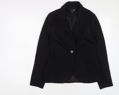 Womens UK Size 10 H&M Black Jacket