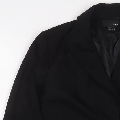 Womens UK Size 10 H&M Black Jacket