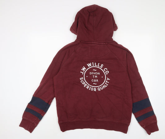 Womens UK Size 14 Jack Wills Red Pullover Hoodie