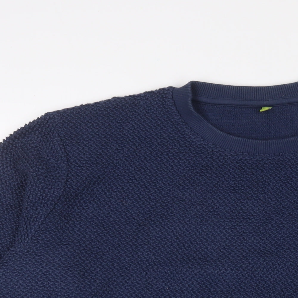TEEMIL Womens Blue Cotton Pullover Sweatshirt Size XL Pullover