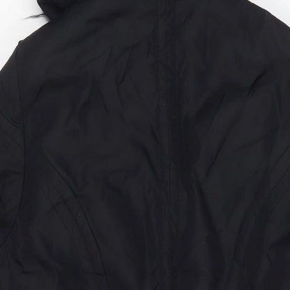 Greenstone Womens Black Jacket Coat Size 8 Zip - Belted