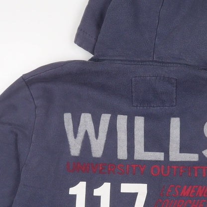Mens UK Size M Jack Wills Blue Pullover Hoodie