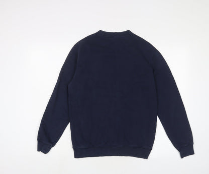 Mens UK Size S Cotton Traders Blue Pullover Sweatshirt