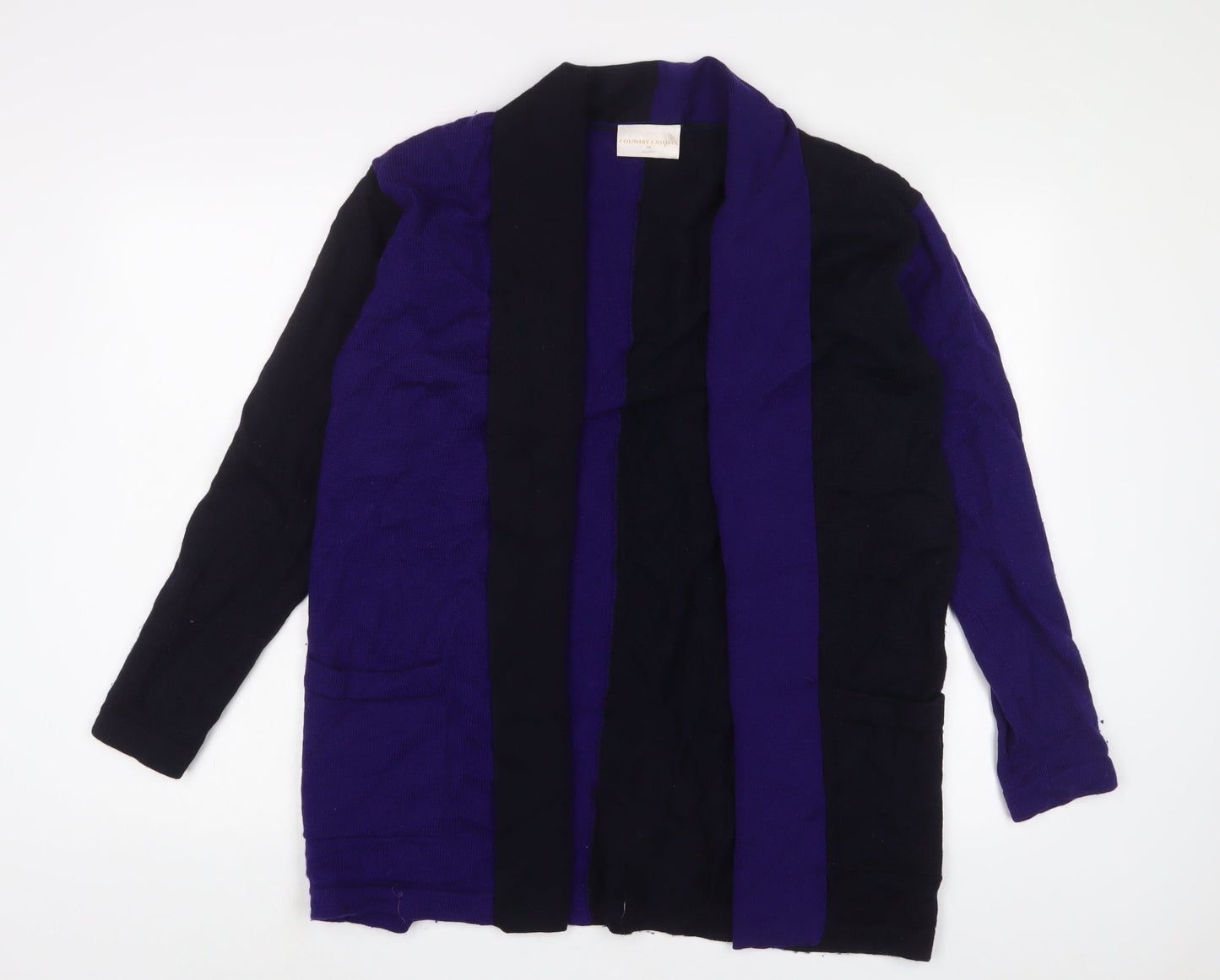 Womens UK Size M Country Casuals Purple Cardigan Jumper