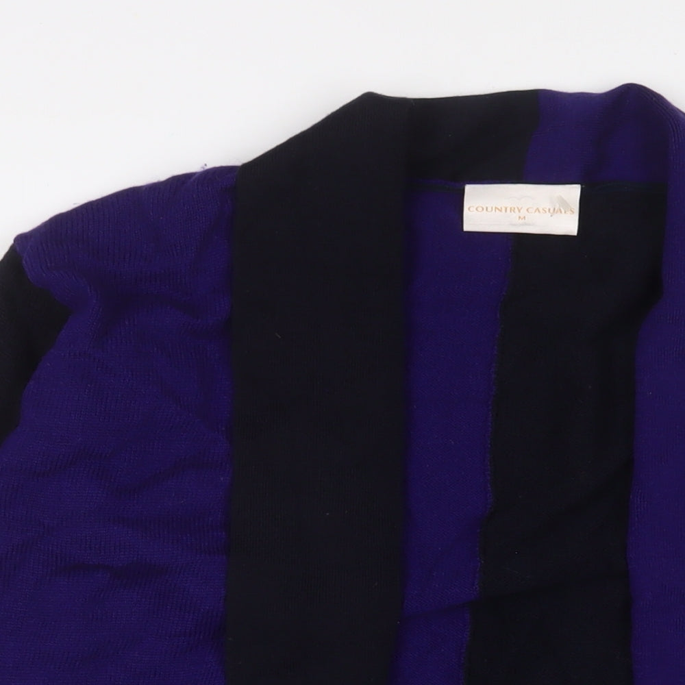Womens UK Size M Country Casuals Purple Cardigan Jumper