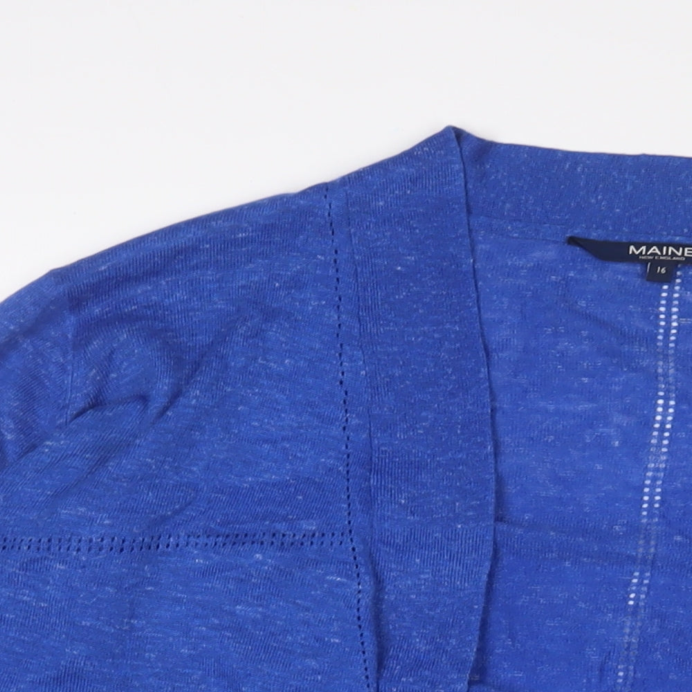 Womens UK Size 16 Maine Blue Cardigan Jumper