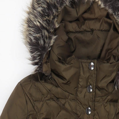 Womens UK Size L London Fog Green Parka Coat