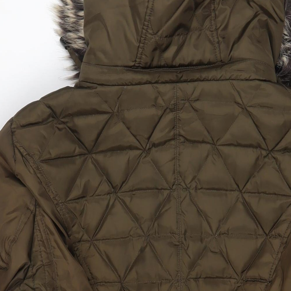Womens UK Size L London Fog Green Parka Coat
