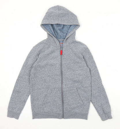 Cat & Jack Womens Grey Cotton Full Zip Hoodie Size 8 Zip