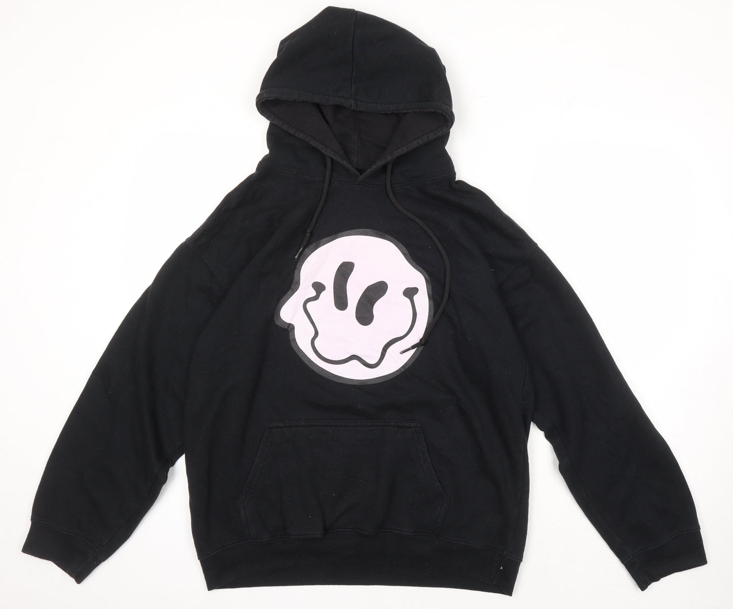 Mens UK Size M BoohooMAN Black Pullover Hoodie