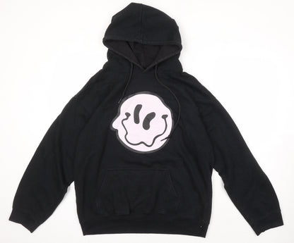 Mens UK Size M BoohooMAN Black Pullover Hoodie