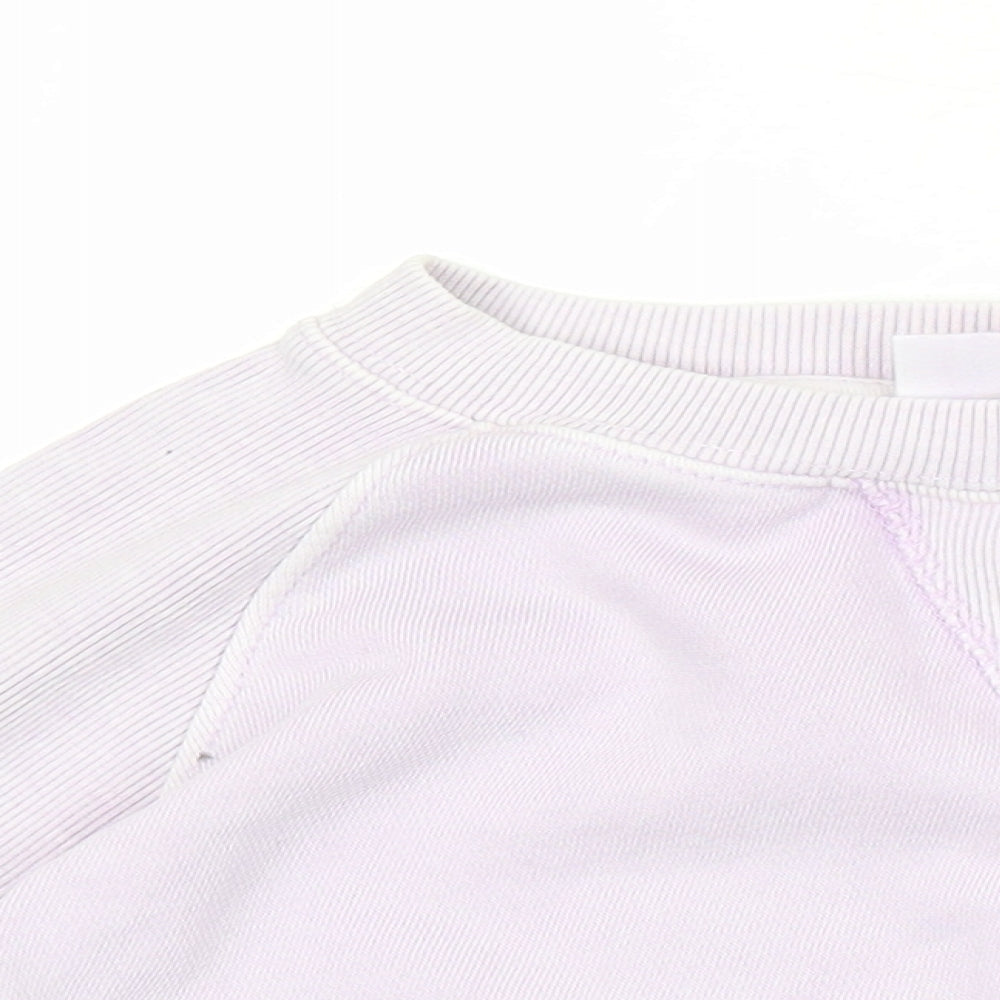 Zara Girls Purple Cotton Pullover Sweatshirt Size 9-10 Years