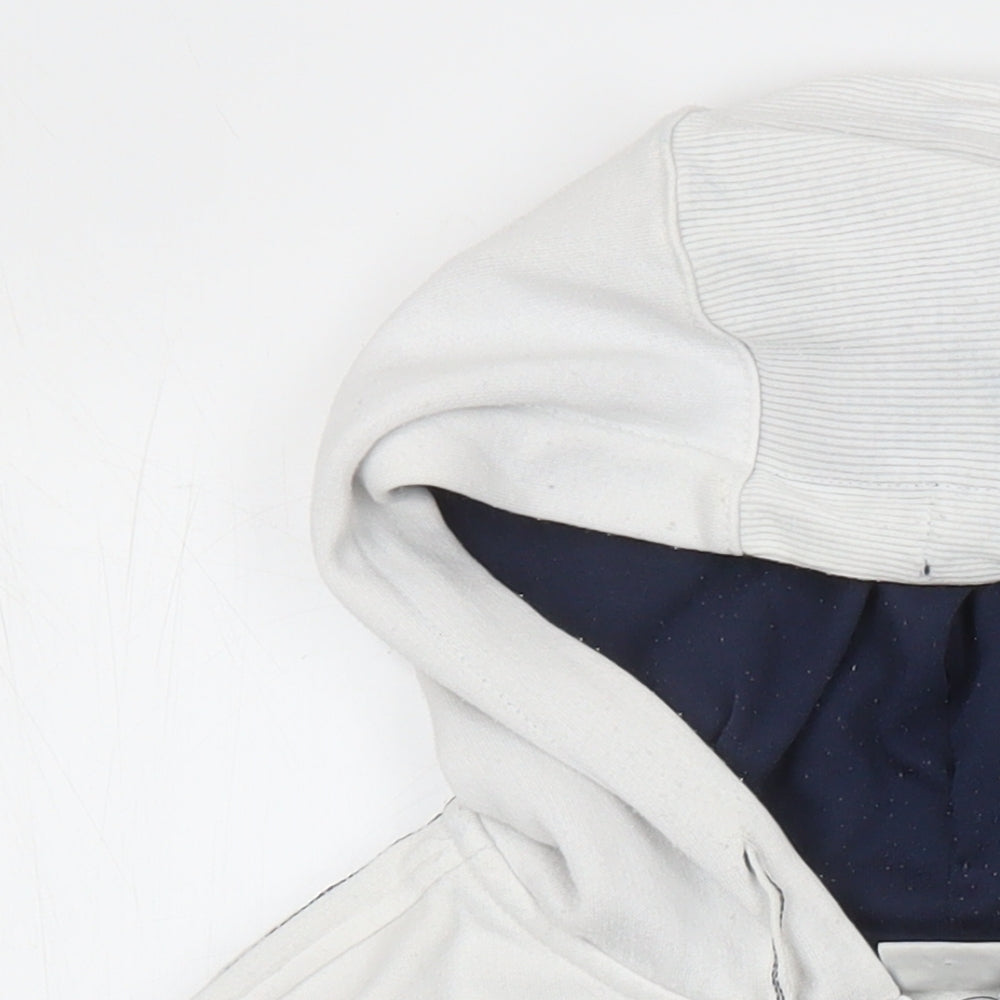 Lonsdale Boys White Polyester Full Zip Hoodie Size 10 Years Zip