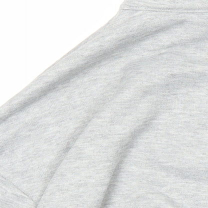 Zaful Womens Grey Cotton Pullover Sweatshirt Size 10 - Elasticated waist, Cropped