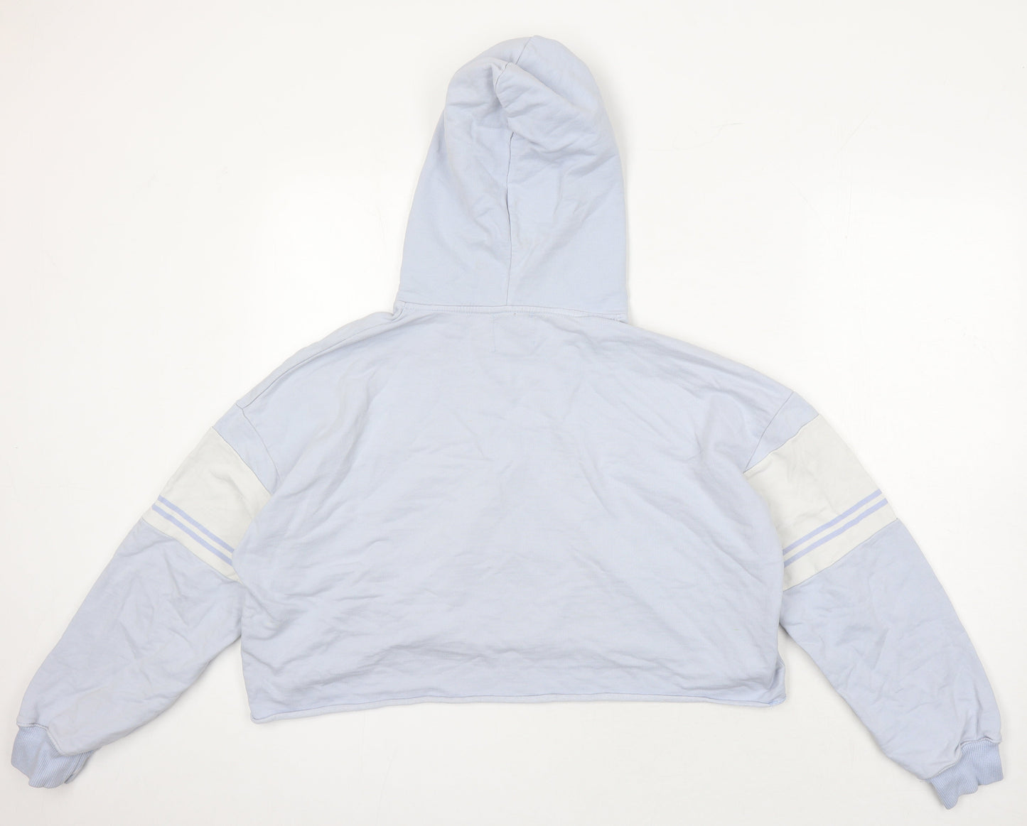 Womens UK Size M Pull & Bear Blue Pullover Hoodie